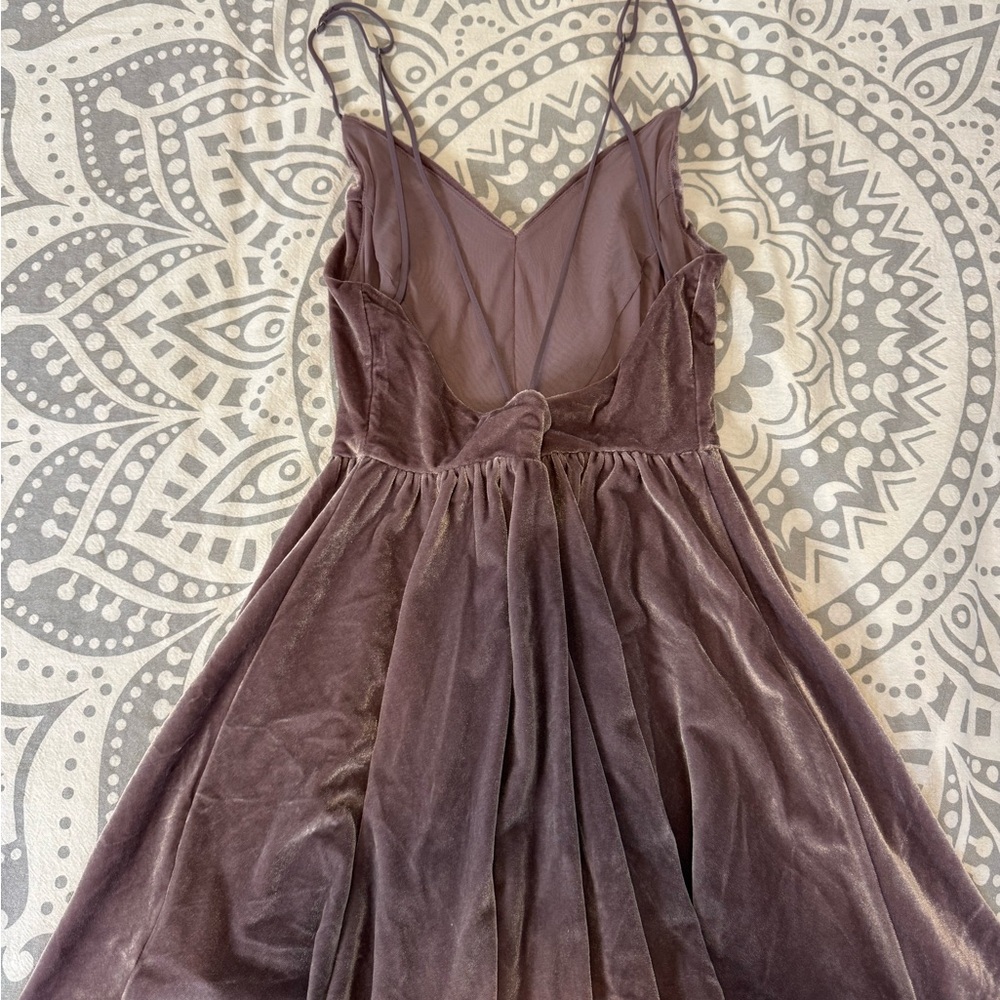 Urban Outfitters purple velvet romper - Picture 3 of 4